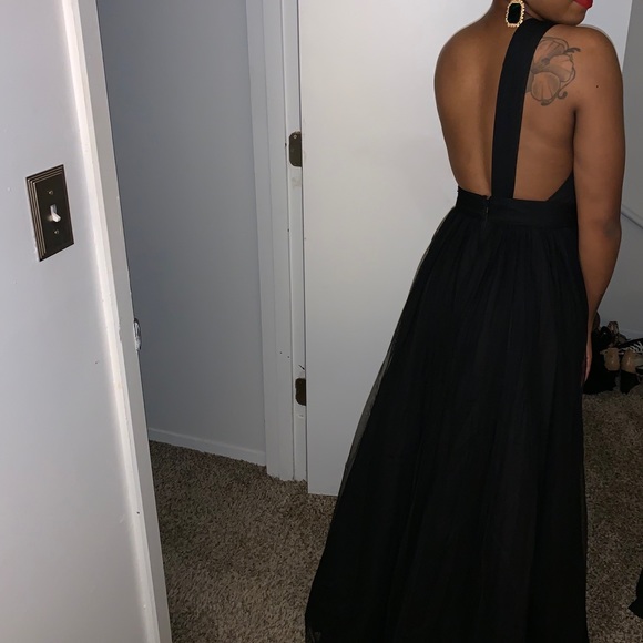 Black Tulle One Shoulder Dress - Formal Wear - Picture 2 of 2